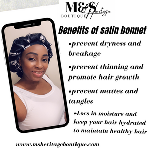 Luxury Satin Bonnet – M&S Héritage Boutique